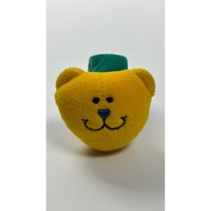 Plush Yellow Teddy Bear Baby Wrist Rattle Green Strap Sensory Infant Toy
